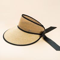 Straw Summer Big Brim Visor Peaked Sun-proof Hat main image 3