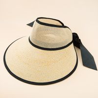 Straw Summer Big Brim Visor Peaked Sun-proof Hat sku image 2
