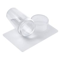 Cover Seal Fully Transparent Handle Sheet Head Silicone Nail Stamp main image 1