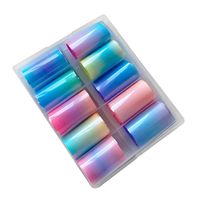 New Nail Fluorescent Transfer Paper Colorful Fluorescent Starry Sky Paper Nail Sticker sku image 2