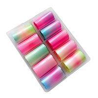 New Nail Fluorescent Transfer Paper Colorful Fluorescent Starry Sky Paper Nail Sticker sku image 3