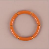 Popular Fashion Colorful Acrylic Color Stretch Resin Beads Cuff Bracelets sku image 6