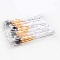 Fashion Plastic 10 Tie Dye Marbled Makeup Brush Set sku image 4