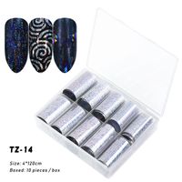 New Nail Beauty Supplies Transfer Decal Starry Sky Paper Tibetan Colorful Laser Nail Stickers sku image 6