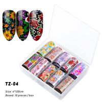 New Nail Beauty Supplies Transfer Decal Starry Sky Paper Tibetan Colorful Laser Nail Stickers sku image 29