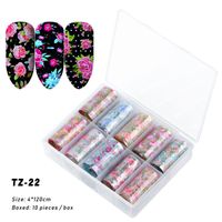 New Nail Beauty Supplies Transfer Decal Starry Sky Paper Tibetan Colorful Laser Nail Stickers sku image 32