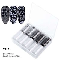 New Nail Beauty Supplies Transfer Decal Starry Sky Paper Tibetan Colorful Laser Nail Stickers sku image 37