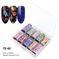 New Nail Beauty Supplies Transfer Decal Starry Sky Paper Tibetan Colorful Laser Nail Stickers sku image 25