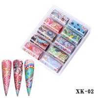 New Nail Beauty Supplies Transfer Decal Starry Sky Paper Tibetan Colorful Laser Nail Stickers sku image 2
