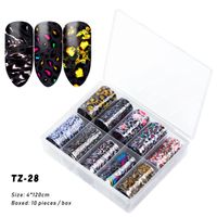 New Nail Beauty Supplies Transfer Decal Starry Sky Paper Tibetan Colorful Laser Nail Stickers sku image 26