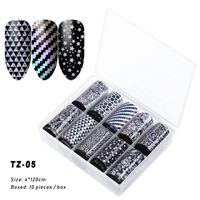 New Nail Beauty Supplies Transfer Decal Starry Sky Paper Tibetan Colorful Laser Nail Stickers sku image 4