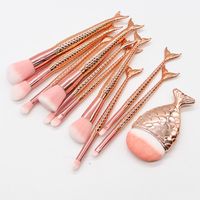 Fashion Animal Synthetic Fibre Colorful Mermaid Makeup Brushes sku image 24