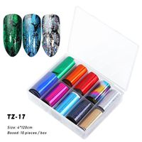New Nail Beauty Supplies Transfer Decal Starry Sky Paper Tibetan Colorful Laser Nail Stickers sku image 7