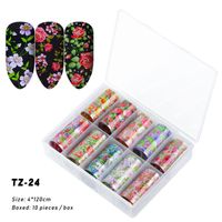 New Nail Beauty Supplies Transfer Decal Starry Sky Paper Tibetan Colorful Laser Nail Stickers sku image 3