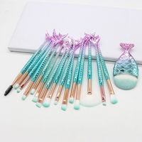 Fashion Animal Synthetic Fibre Colorful Mermaid Makeup Brushes sku image 32