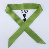 Fashion Solid Color Slender Narrow Small Silk Ribbon Decorative Scarf sku image 13