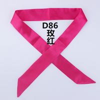 Fashion Solid Color Slender Narrow Small Silk Ribbon Decorative Scarf sku image 17