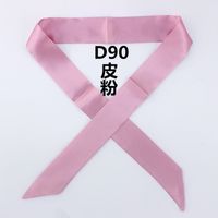 Fashion Solid Color Slender Narrow Small Silk Ribbon Decorative Scarf sku image 21