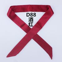Fashion Solid Color Slender Narrow Small Silk Ribbon Decorative Scarf sku image 19