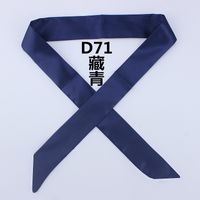 Fashion Solid Color Slender Narrow Small Silk Ribbon Decorative Scarf sku image 2