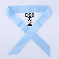 Fashion Solid Color Slender Narrow Small Silk Ribbon Decorative Scarf sku image 30