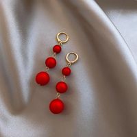 Ins Style Irregular Brass Inlay Artificial Pearls Women's Earrings sku image 1