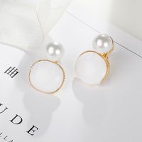 Elegant Alloy Geometric Earrings Daily Plating Pearl Drop Earrings 1 Set main image 2