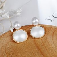 Elegant Alloy Geometric Earrings Daily Plating Pearl Drop Earrings 1 Set main image 3