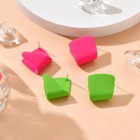 New Fashion Irregular Solid Color Geometric Shape Earrings sku image 2