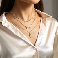 Elegant Lady Geometric Moon Copper Copper Alloy Wholesale Layered Necklaces sku image 9