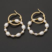 Hot Selling Fashion Special-shaped Pearls Personality Exaggerated Earrings sku image 2