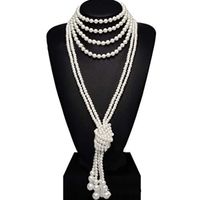 Gothic Hip-Hop Exaggerated Pearl Imitation Pearl Glass Beaded Artificial Pearls Halloween Easter Women'S Sweater Chain Necklace main image 1