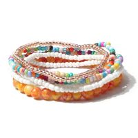 Fashion Bohemian Style Multicolor Bead Acrylic Multi-layer Female Bracelet sku image 6