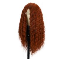Fashion Synthetic Curly Long Wavy Mannequin Head Lace Women Orange Lace Wig main image 5