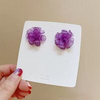 Sweet Resin Flower Ear Studs Daily Stud Earrings As Picture main image 5