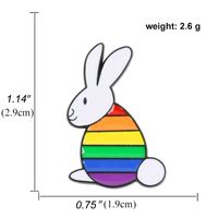 Heart-shaped Rainbow Pride Gay Cartoon Colorful Banner Alloy Brooch sku image 26