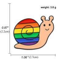 Heart-shaped Rainbow Pride Gay Cartoon Colorful Banner Alloy Brooch sku image 30