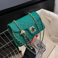New Fashion Simple Women's Chain Crossbody Chain Solid Color Bag main image 6