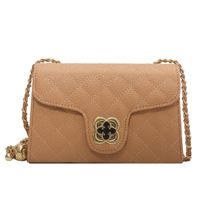 New Fashion Simple Women's Chain Crossbody Chain Solid Color Bag sku image 1