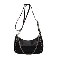 New Fashion Retro Summer Messenger Women's Solid Color Chain Shoulder Bag sku image 1