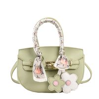 New Fashion Flowerone-shoulder Birkin Solid Color Crossbody Bag sku image 3