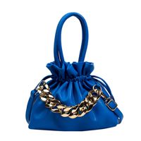 2022 New Fashion Pleated Drawstring Handbag Chain Clouds One-shoulder Crossboby Bag sku image 6