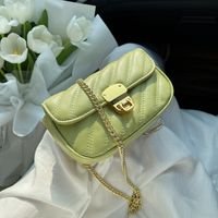 New Fashion Solid Color Rhombus Chain Crossbody Simple Shoulder Messenger Bag main image 1