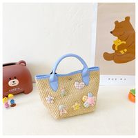 Straw Woven Candy Color With Decor Small Handbag main image 4