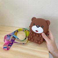 Fashionable Colorful Silicone Cute Cartoon Shoulder Messenger Bag main image 2