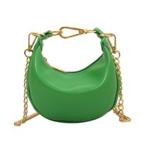 New Fashion Chain Messenger Shoulder Underarm Solid Color Bag main image 2