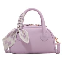 Women's Small All Seasons Pu Leather Solid Color Fashion Oval Zipper Handbag sku image 3