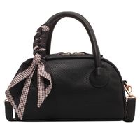 Femmes Petit Toutes Les Saisons Faux Cuir Couleur Unie Mode Ovale Fermeture Éclair Sac À Main sku image 5