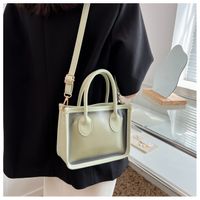 Fashionable Transparent Jelly One-shoulder Portable Small Square Bag main image 4