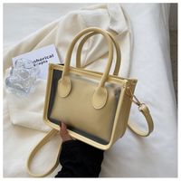 Fashionable Transparent Jelly One-shoulder Portable Small Square Bag main image 3